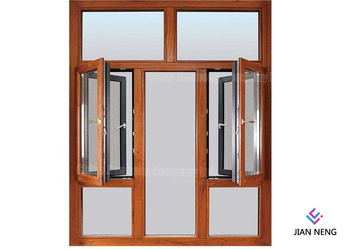 Thermische - Bruch Aluminium-Windows und Türen 6063 - Glasur-französisches Flügelfenster-Fenster des Doppelt-T5