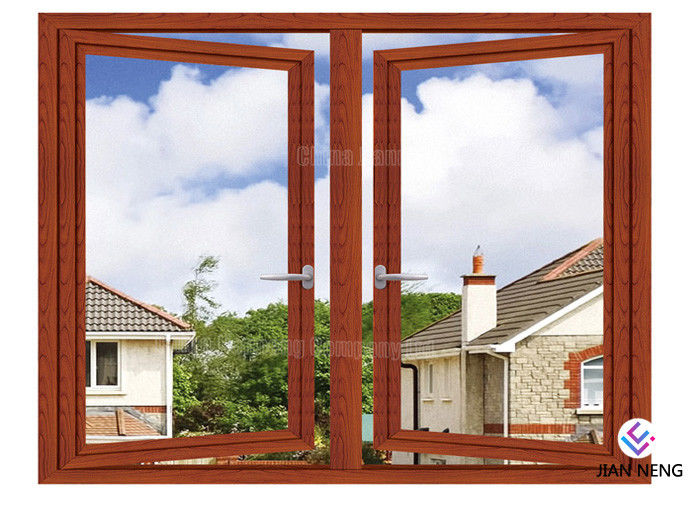 Thermische - Bruch Aluminium-Windows und Türen 6063 - Glasur-französisches Flügelfenster-Fenster des Doppelt-T5