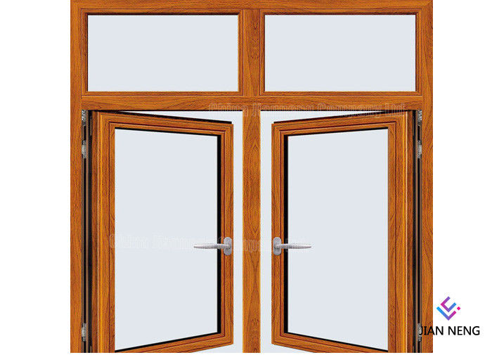 Thermische - Bruch Aluminium-Windows und Türen 6063 - Glasur-französisches Flügelfenster-Fenster des Doppelt-T5