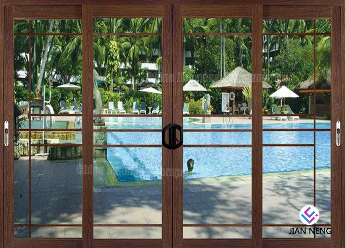 Australien-Art-Aluminiumflügelfenster-Türen, Aluminium, das Terrassentüren mit ausgeglichenem Mattglas schiebt