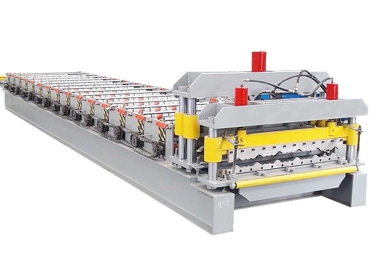 Q decken die Glasur-Deckungs-Blatt-Rolle mit Ziegeln, welche die Maschinen-/Fliesen-Rolle bildet, die Maschine für 850 Breiten-Fliesen bildet