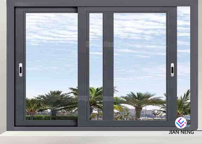 Doppelverglastes gleitendes Aluminiumwindows für Wandstärke des Haus-1.4mm~3.0mm