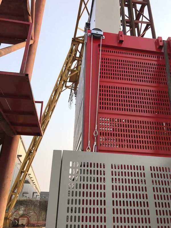50m Doppelbau-Hebemaschinen-Aufzug Sc200 200 käfig-3×1.5×2.2