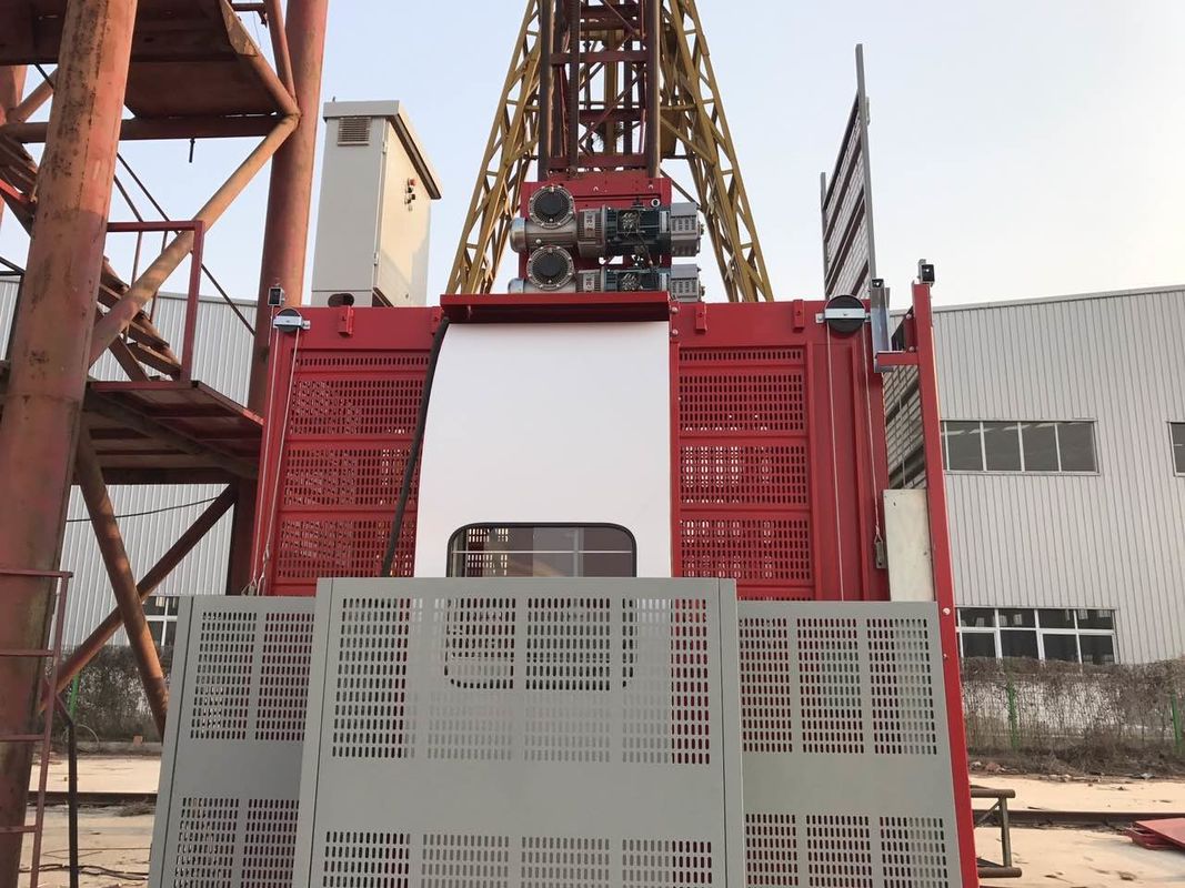 50m Doppelbau-Hebemaschinen-Aufzug Sc200 200 käfig-3×1.5×2.2